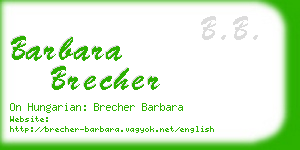 barbara brecher business card